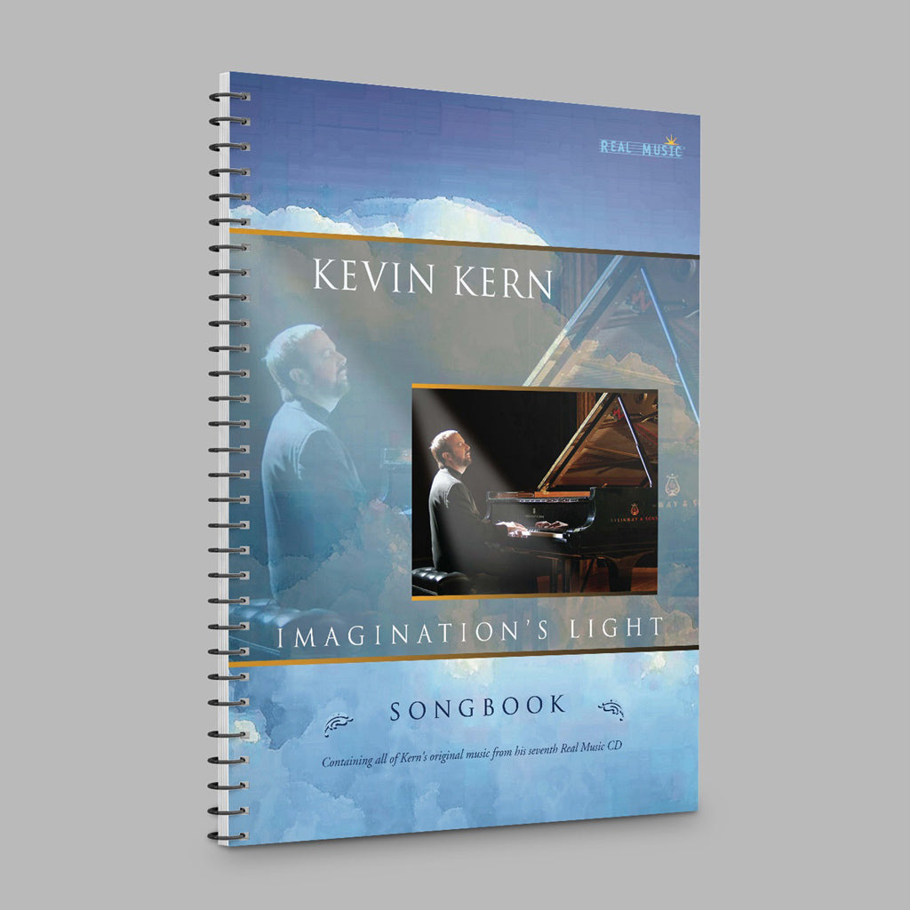 Imagination's Light, piano songbook, by Kevin Kern. Spiral bound book.