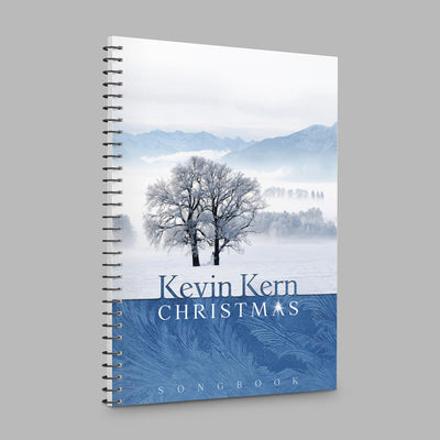 Spiral bound piano songbook for Christmas by Kevin Kern